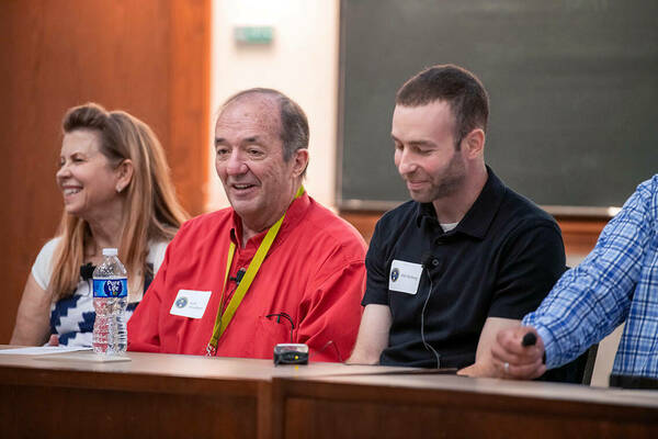 three patient panelists smiling 